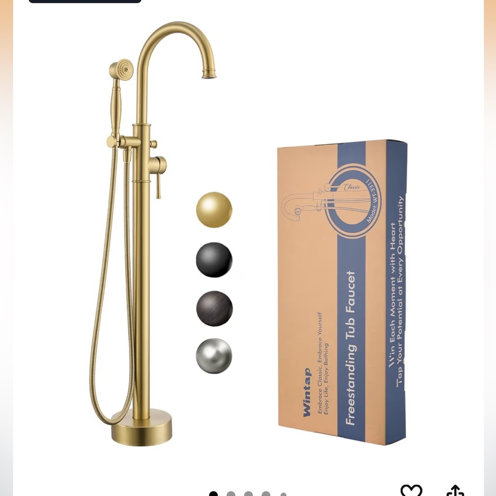 Ina Gold Freestanding Tub Faucet